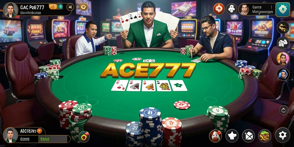 Tampilan gameplay Poker ACE777 yang menarik dan menantang.