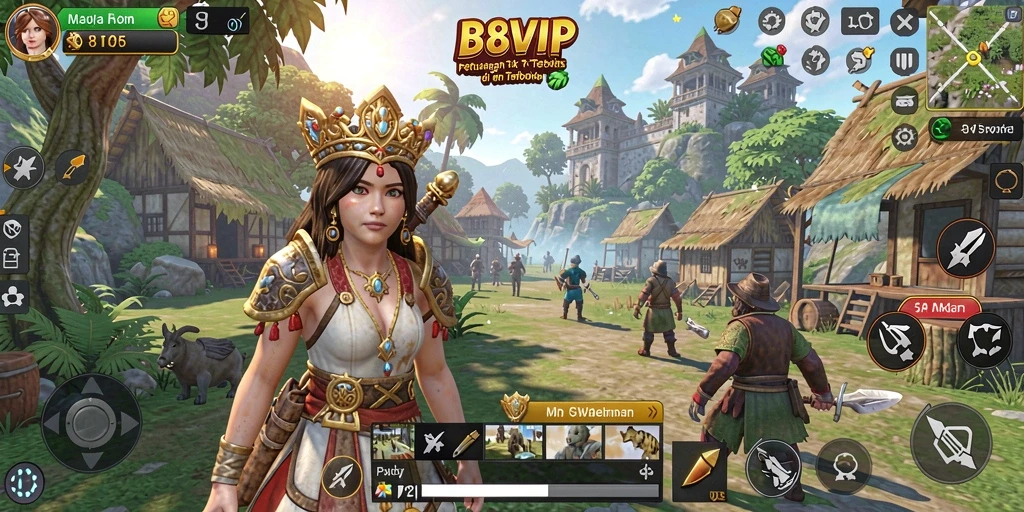 Tangkapan layar dari gameplay Open World B8VIP yang menakjubkan.
