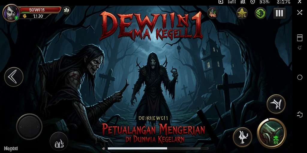 Tampilan gameplay DEWI11 yang menegangkan dengan suasana Horror yang mencekam.