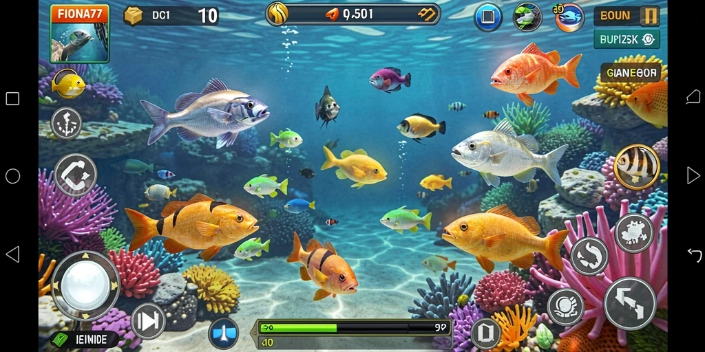 Tampilan gameplay Tembak Ikan yang asyik dan menarik.