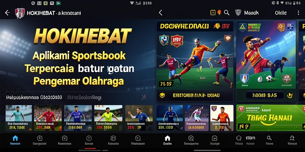 Screenshot HOKIHEBAT menampilkan antarmuka taruhan olahraga yang menarik.