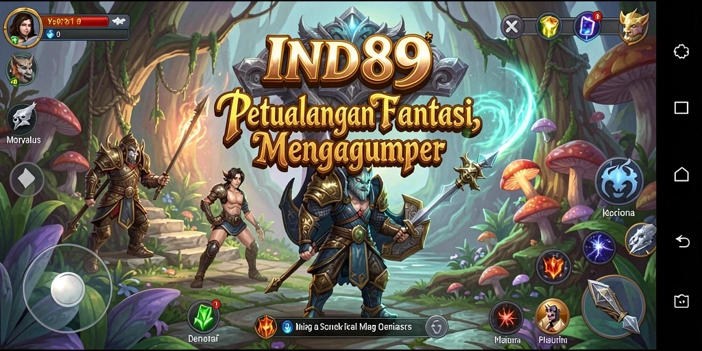 Screenshot IND89 menampilkan aksi pertarungan epik dan karakter yang beragam.