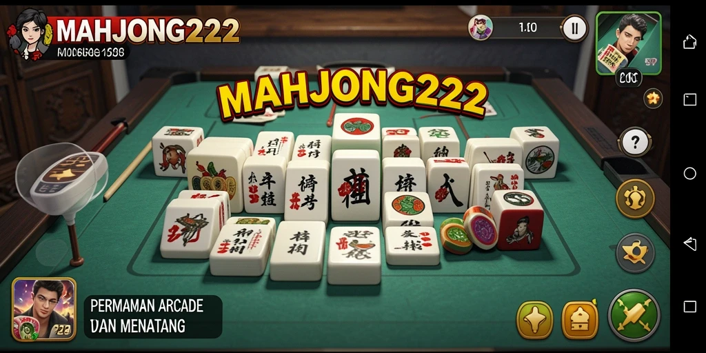 Tampilan gameplay MAHJONG222 yang memukau dan seru.