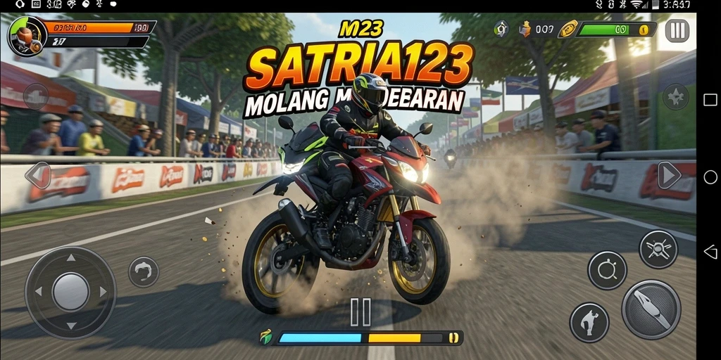 Tampilan grafis yang realistis dalam gameplay SATRIA123.
