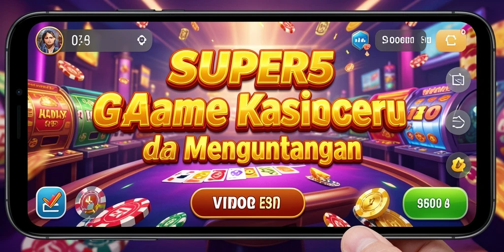 Screenshot utama SUPER5 menampilkan gameplay Kasino yang mendebarkan dan interaktif.