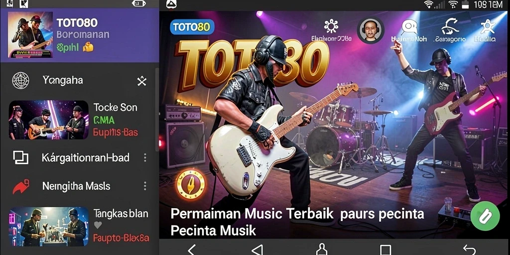 Gameplay TOTO80 menampilkan momen seru menikmati musik.