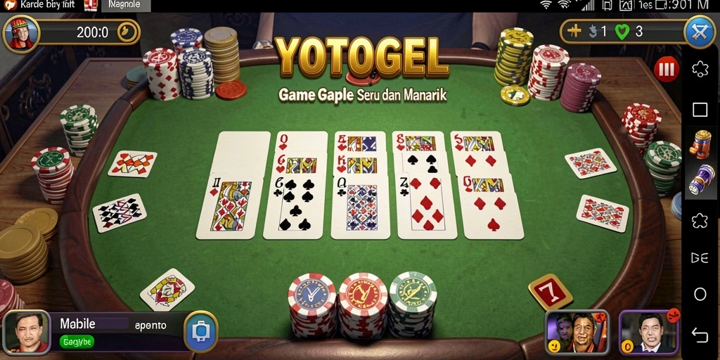 Screenshot gameplay YOTOGEL yang menarik saat bermain gaple.